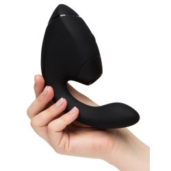 WOMANIZER Next Duo Dual Stimulator mit 3D Pleasure Air Technologie & Vibration Schwarz
