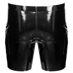 BLACK LEVEL Lack-Shorts Schwarz