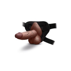 B-VIBE Slipskin Girthy Dildo Ø 4,4 cm x 15,4 cm Braun