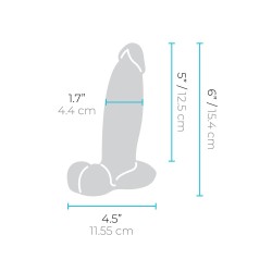 B-VIBE Slipskin Girthy Dildo Ø 4,4 cm x 15,4 cm Braun