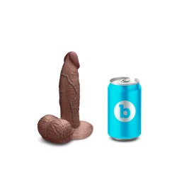 B-VIBE Slipskin Girthy Dildo Ø 4,4 cm x 15,4 cm Braun