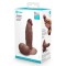 B-VIBE Slipskin Girthy Dildo Ø 4,4 cm x 15,4 cm Braun