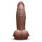 B-VIBE Slipskin Girthy Dildo Ø 5,0 cm x 17,8 cm Braun
