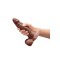 B-VIBE Slipskin Girthy Dildo Ø 5,0 cm x 17,8 cm Braun