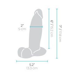 B-VIBE Slipskin Girthy Dildo Ø 5,0 cm x 17,8 cm Cream