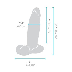B-VIBE Slipskin Girthy Dildo Ø 6,8 cm x 20,4 cm Mocca