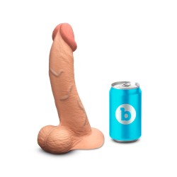 B-VIBE Slipskin Girthy Curvy Dildo Ø 4,9 cm x 22,3 cm Mocca