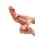 B-VIBE Slipskin Girthy Curvy Dildo Ø 4,9 cm x 22,3 cm Mocca