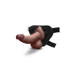 B-VIBE Slipskin Girthy Curvy Dildo Ø 4.2 cm x 16,7 cm Braun