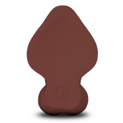 B-VIBE Slipskin Girthy Curvy Dildo Ø 4.2 cm x 16,7 cm Braun