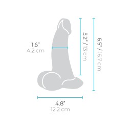 B-VIBE Slipskin Girthy Curvy Dildo Ø 4.2 cm x 16,7 cm Braun