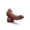 B-VIBE Slipskin Girthy Curvy Dildo Ø 4.2 cm x 16,7 cm Braun