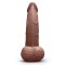 B-VIBE Slipskin Girthy Curvy Dildo Ø 4.2 cm x 16,7 cm Braun
