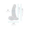B-VIBE Slipskin Girthy Curvy Dildo Ø 4.2 cm x 16,7 cm Braun