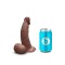 B-VIBE Slipskin Girthy Curvy Dildo Ø 4.2 cm x 16,7 cm Braun