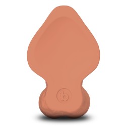 B-VIBE Slipskin Girthy Curvy Dildo Ø 4.2 cm x 16,7 cm Mocca
