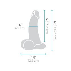 B-VIBE Slipskin Girthy Curvy Dildo Ø 4.2 cm x 16,7 cm Mocca