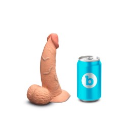 B-VIBE Slipskin Girthy Curvy Dildo Ø 4.2 cm x 16,7 cm Mocca