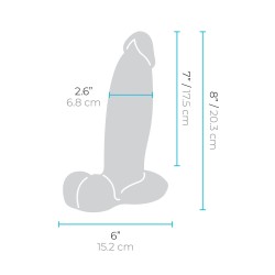 B-VIBE Slipskin Girthy Dildo Ø 6,8 cm x 20,4 cm Cream