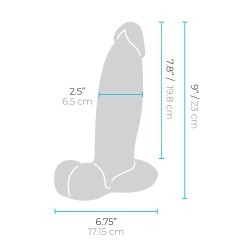 B-VIBE Slipskin Girthy Dildo Ø 6,5 cm x 23,0 cm Braun