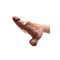 B-VIBE Slipskin Girthy Dildo Ø 6,5 cm x 23,0 cm Braun