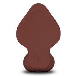 B-VIBE Slipskin Girthy Curvy Dildo Ø 4.3 cm x 20,0 cm Braun