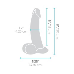 B-VIBE Slipskin Girthy Curvy Dildo Ø 4.3 cm x 20,0 cm Braun
