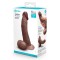 B-VIBE Slipskin Girthy Curvy Dildo Ø 4.3 cm x 20,0 cm Braun