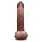 B-VIBE Slipskin Girthy Curvy Dildo Ø 4.3 cm x 20,0 cm Braun