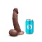 B-VIBE Slipskin Girthy Curvy Dildo Ø 4.3 cm x 20,0 cm Braun