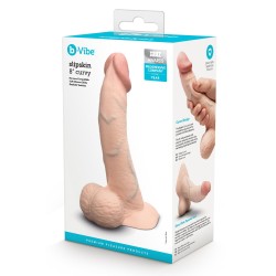 B-VIBE Slipskin Girthy Curvy Dildo Ø 4.3 cm x 20,0 cm Cream
