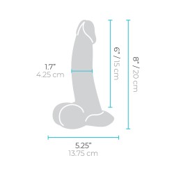 B-VIBE Slipskin Girthy Curvy Dildo Ø 4.3 cm x 20,0 cm Cream