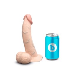 B-VIBE Slipskin Girthy Curvy Dildo Ø 4.3 cm x 20,0 cm Cream