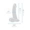 B-VIBE Slipskin Girthy Curvy Dildo Ø 4.3 cm x 20,0 cm Cream