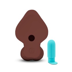 B-VIBE Slipskin Girthy Curvy Dildo Ø 5,6 cm x 25,0 cm Braun