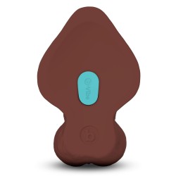 B-VIBE Slipskin Girthy Curvy Dildo Ø 5,6 cm x 25,0 cm Braun