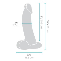 B-VIBE Slipskin Girthy Curvy Dildo Ø 5,6 cm x 25,0 cm Braun