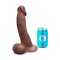 B-VIBE Slipskin Girthy Curvy Dildo Ø 5,6 cm x 25,0 cm Braun