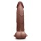B-VIBE Slipskin Girthy Curvy Dildo Ø 5,6 cm x 25,0 cm Braun