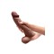 B-VIBE Slipskin Girthy Curvy Dildo Ø 5,6 cm x 25,0 cm Braun