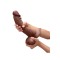 B-VIBE Slipskin Girthy Curvy Dildo Ø 5,6 cm x 25,0 cm Braun