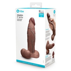 B-VIBE Slipskin Girthy Dildo Ø 6,8 cm x 20,4 cm Braun