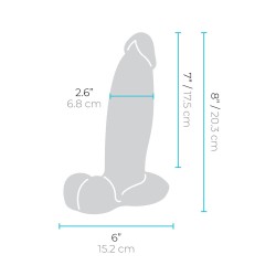 B-VIBE Slipskin Girthy Dildo Ø 6,8 cm x 20,4 cm Braun