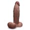 B-VIBE Slipskin Girthy Dildo Ø 6,8 cm x 20,4 cm Braun