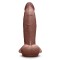 B-VIBE Slipskin Girthy Dildo Ø 6,8 cm x 20,4 cm Braun