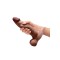 B-VIBE Slipskin Girthy Dildo Ø 6,8 cm x 20,4 cm Braun