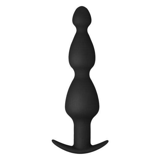 FORTO F-52 Cone Beads Anal-Plug aus Silikon Schwarz