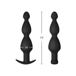 FORTO F-52 Cone Beads Anal-Plug aus Silikon Schwarz