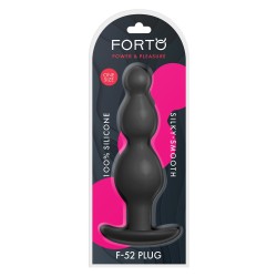 FORTO F-52 Cone Beads Anal-Plug aus Silikon Schwarz