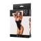 GLOSSY Erolanta Wetlook Bodysuit mit rückseitiger Schnürung & Ketten Schwarz
